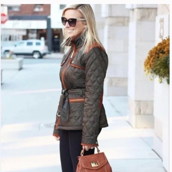 NEW! Vince Camuto Belted, Quilted Jacket Size Petite Small - Picture 3 of 15